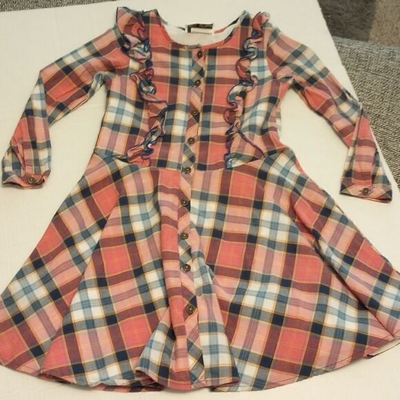 Rare edition girls pink plaid long sleeve dress - Picture 9 of 9